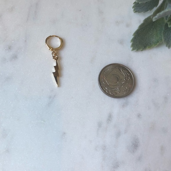 The Lennox - Mini Lightning Bolt Earrings - Picture 2 of 3